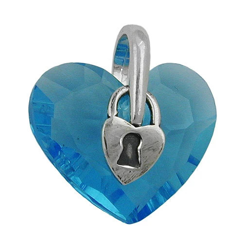 SIGO Anhänger Herz mit Schloß, 925 Silber, Unisex - Bild 1