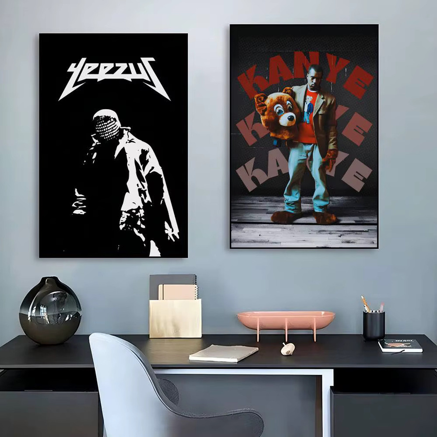 Selbstklebendes Kanye West Anime-Poster als dekoratives Kunstwerk für deine Raumgestaltung - Bild 3