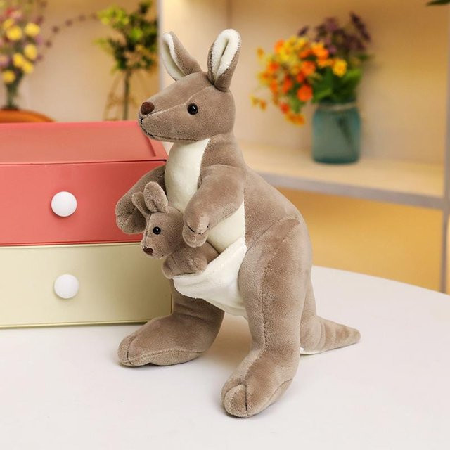 Känguru Mutter mit Baby, Plüschtier, 35cm, ab 14 Jahren - Bild 1