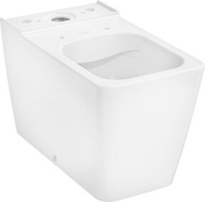 Hansgrohe Stand-WC EluPura Q in Weiß mit Rimless-Spülsystem und aufgesetzter Spülkasten-Lösung aus Keramik - Bild 1