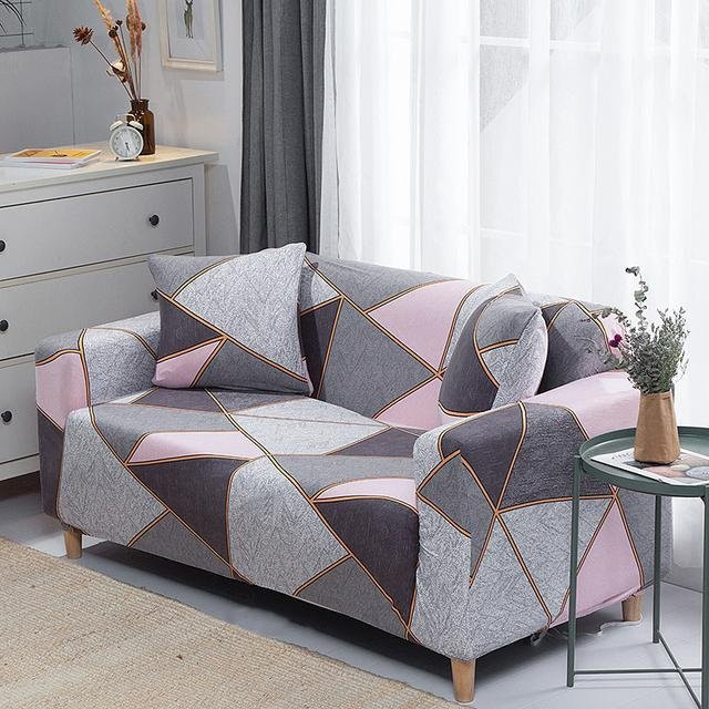 Housmife Elastischer Sofabezug mit Blumenmuster in Multicolour, rutschfester Stretch-Couchbezug für 1-Sitzer, Breite: 90-140 cm - Bild 1