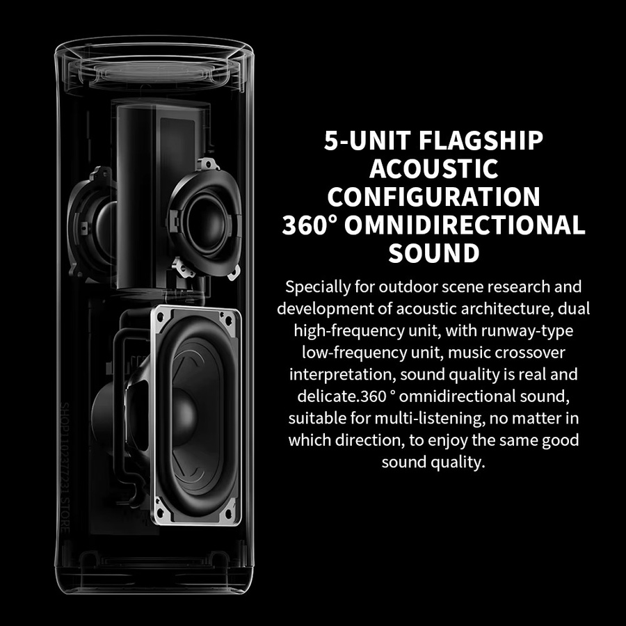 Xiaomi Bluetooth-Lautsprecher ASM02A mit Bluetooth 5.3, LHDC 5.0, 40 W Leistung und IP67 Wasserschutz, tragbarer Outdoor-Lautsprecher mit HyperOS und Mi Home App Unterstützung - Bild 2