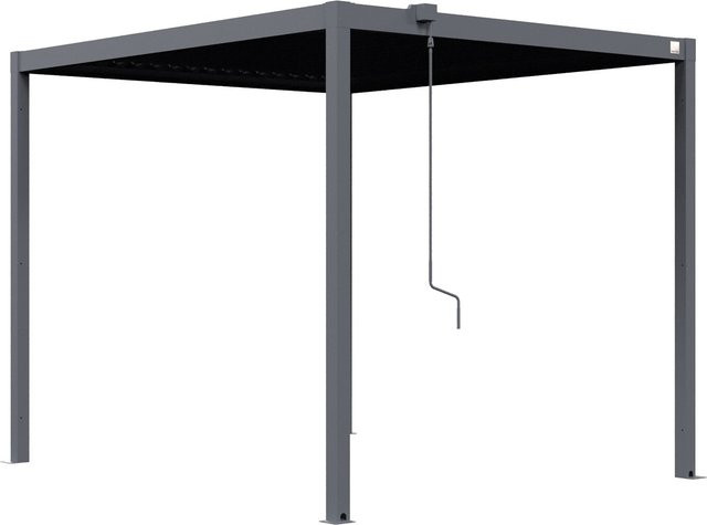 PRIMEYARD Pergola Classic Plus Terrassenüberdachung aus Stahl mit Lamellendach in Anthrazit, B/T/H: 398 x 300 x 238 cm - Bild 1