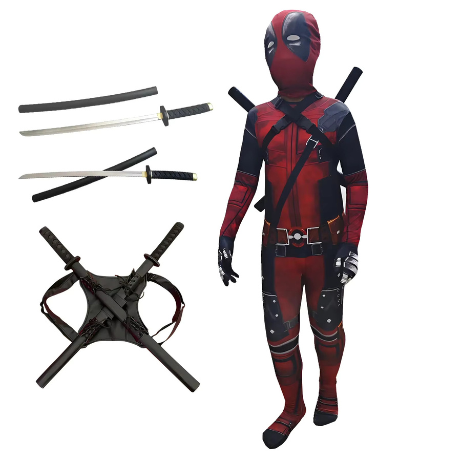 BEAST KINGDOM Marvel Deadpool Jungenkostüm, Jumpsuit, Rot - Bild 2