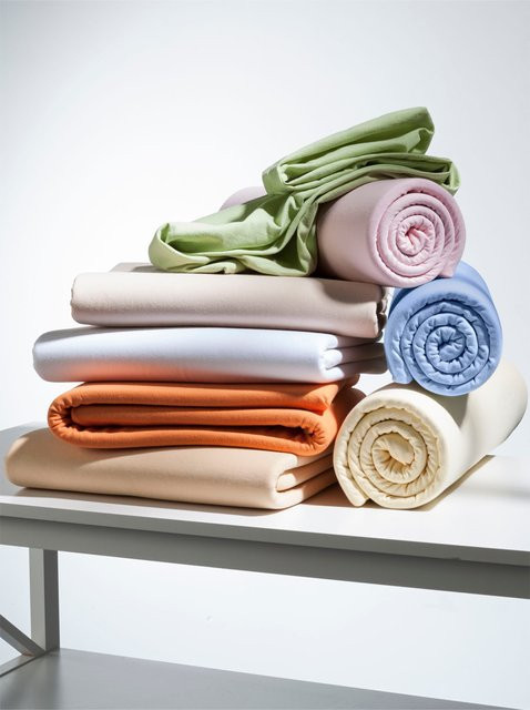 Wäschepur Spannbetttuch aus Single-Jersey in Pink, 100 x 200 cm, bügelfrei und 100% Baumwolle - Bild 1
