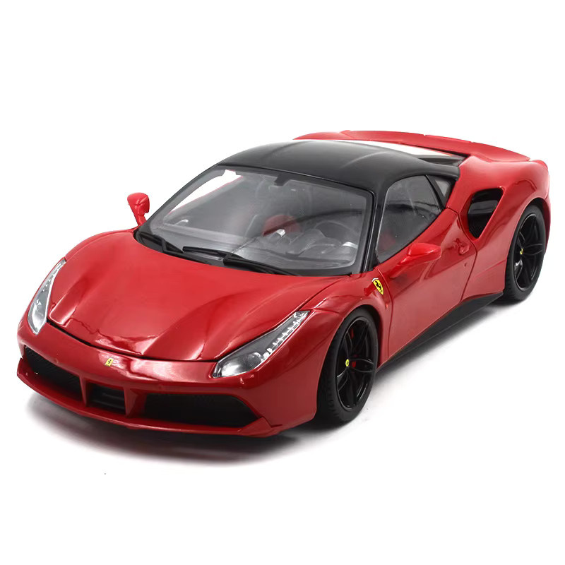 Bburago Ferrari 488 GTB, Sportwagen Modell, 1:24, Metall, Rot - Bild 5
