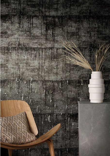 Marburg Vliestapete Natural Opulence in Betonoptik Schwarz-Grau mit Struktur und FSC-Zertifizierung - Bild 1