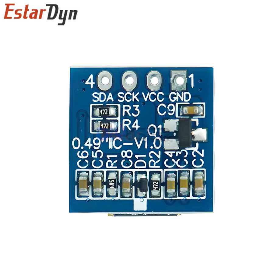 Estardyn OLED-Display SSD1306 in Weiß mit I2C-Modul für AVR und STM32 Mini-Projekte, 0,49 Zoll, 64x32 Pixel - Bild 2