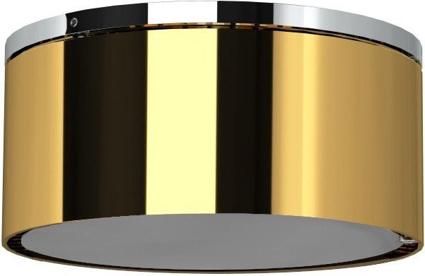 Top Light Puk Maxx One 2 LED-Deckenleuchte in Gold und Chrom mit mattiertem Glas und warmweißem Licht (2700K) - Bild 1