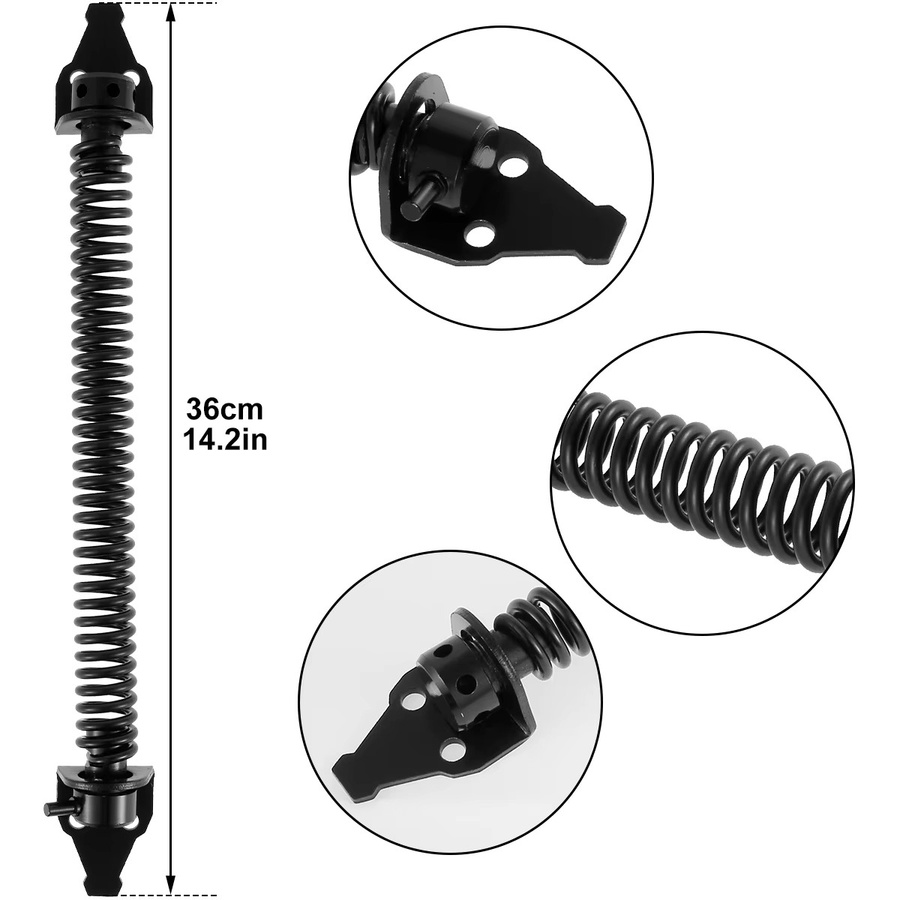 Universeller Gartentor-Schließer aus Metall in Schwarz, Automatischer Tor-Frühling für Zäune und Türen im Außenbereich, Rostfrei - Bild 6