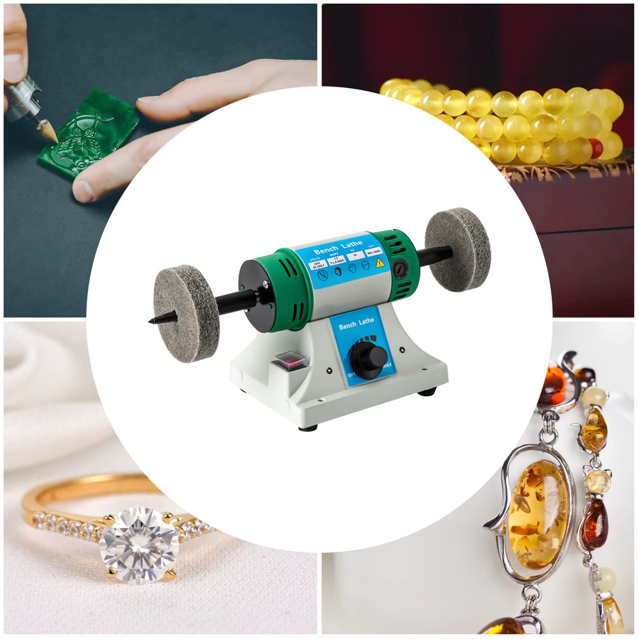 CNCEST Desktop-Polier Maschine mit einstellbarer Geschwindigkeit für Schmuck, Metall und Jade - Bild 4