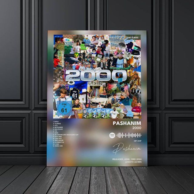 Pashanim 2000 Poster selbstklebender wasserfester Papieraufkleber Multicolor B: 30,0 cm, H: 21,0 cm - Bild 1
