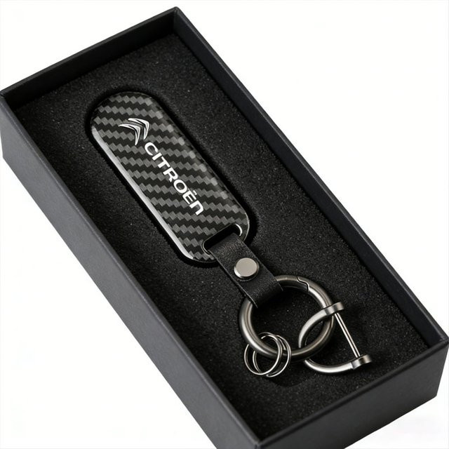 Citroen Schlüsselanhänger Ring, Carbon Fiber Texture - Bild 1