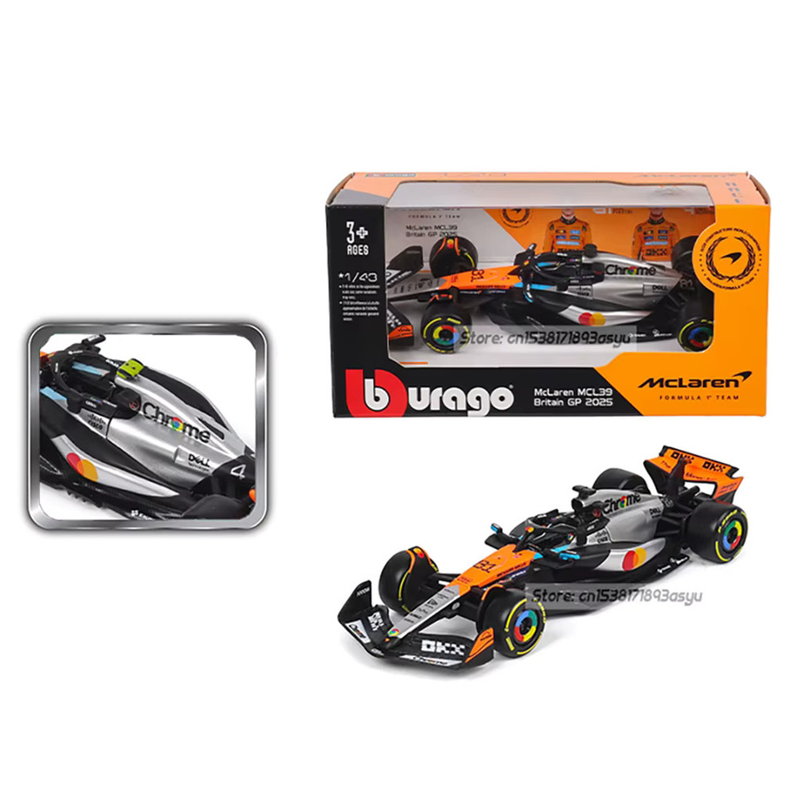 Bburago McLaren F1 2025 UK Station MCL39, Modellauto, 1:43, aus Metall, ab 3 Jahren - Bild 5