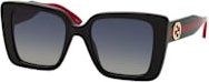 Gucci GG 1861S Sonnenbrille, Quadratisch, Damen, Vollrand, Schwarz, Grau, Kunststoff - Bild 1