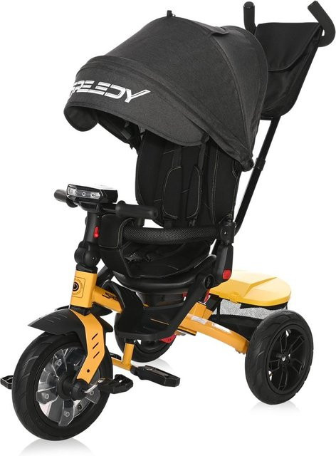Lorelli Tricycle Speedy Dreirad gelb mit Musik, Licht und Schubstange - Bild 1