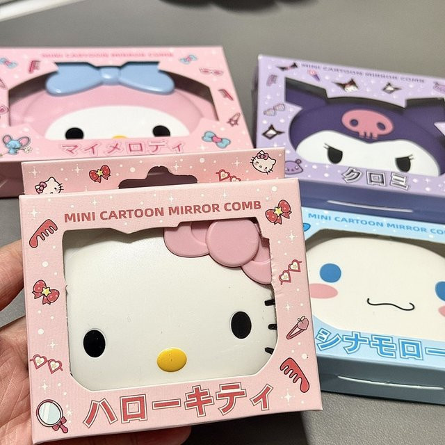 Keeppley Hello Kitty Katze, Tragbarer Klappspiegel, Mini Kosmetikspiegel - Bild 1