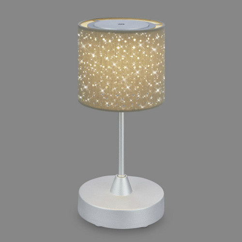 BRILONER Tischleuchte LOLE LED dimmbar in Beige aus Kunststoff und Stoff, Durchmesser: 12,5 cm, Höhe: 30 cm - Bild 3