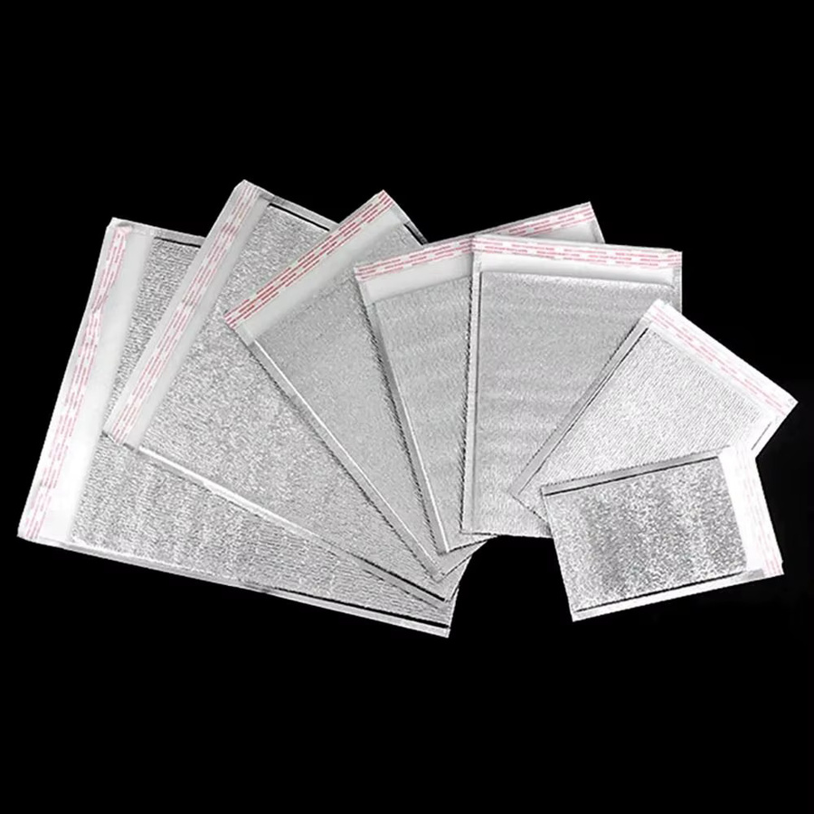 50 Stück Aluminiumfolienbeutel Thermotaschen für Lebensmittel und Getränke in Silber, B/H: 30 x 30 cm - Bild 3