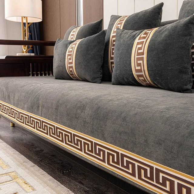 BC-Warm Home Sofaschutz Elastische Sofafolie Rutschfest Grau Breite: 70 cm, Tiefe: 150 cm - Bild 1
