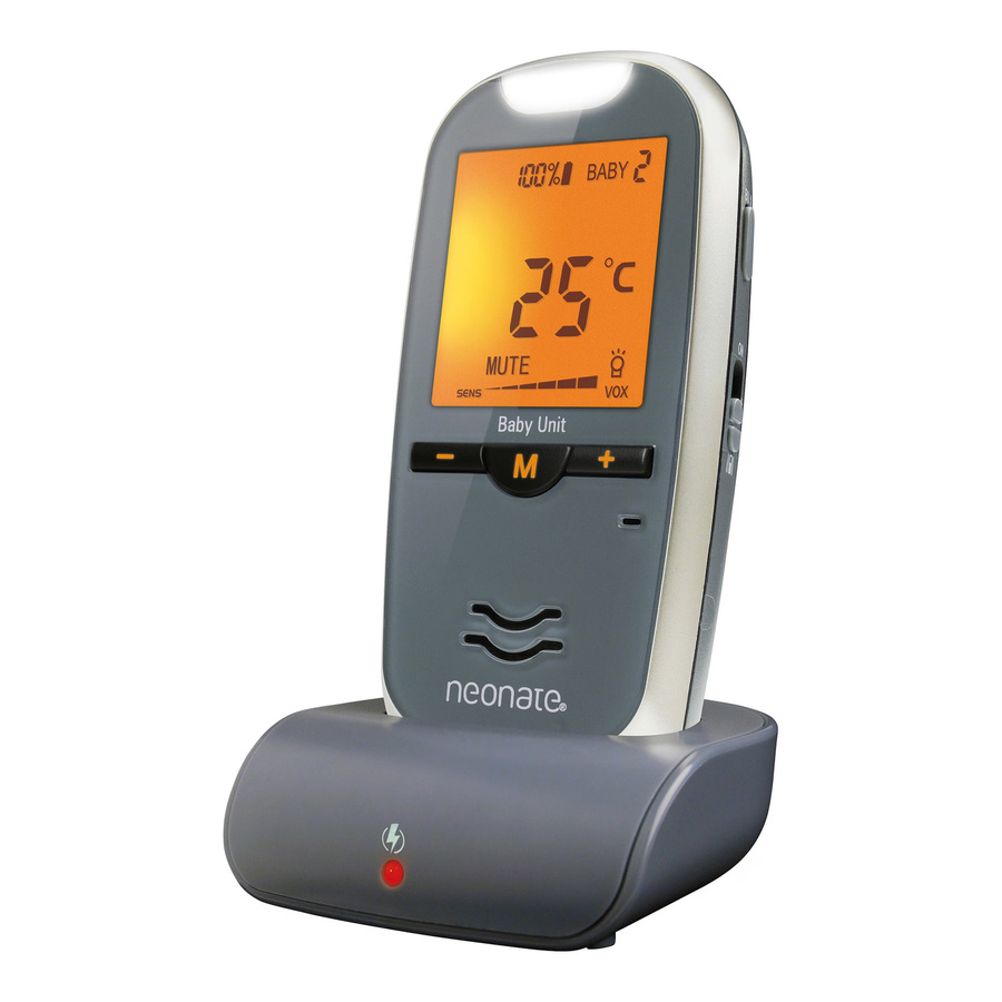 Neonate Babyphone BC-6900D strahlungsarm in Grau mit Temperaturanzeige, Walkie-Talkie-Funktion und Vox-Eco-Modus - Bild 2