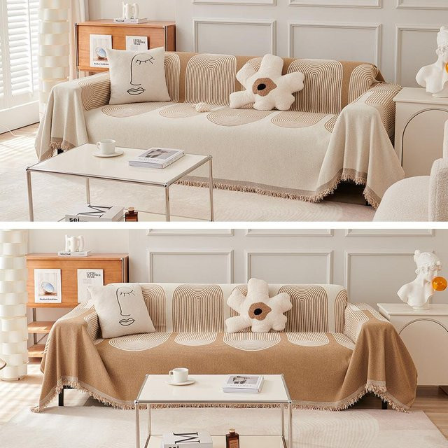 Doppelseitiges Chenille Sofa-Handtuch Super Six als Anti-Katzenkratz Sofabezug, B/B: 180 x 130 cm - Bild 1