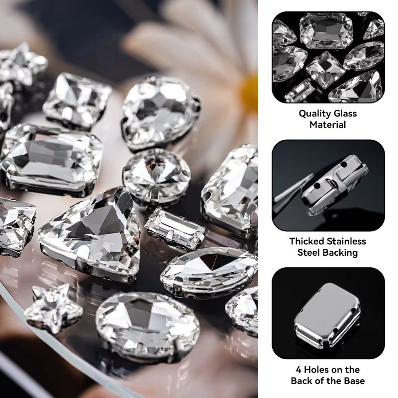 QIAO Schmuck, Glas Kristall, Silber, Strass, Perlen, Diamant - Bild 4