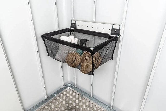 Biohort Einhängesack mit Wandschiene für Gerätehaus Neo aus Stahl in Grau - Bild 1