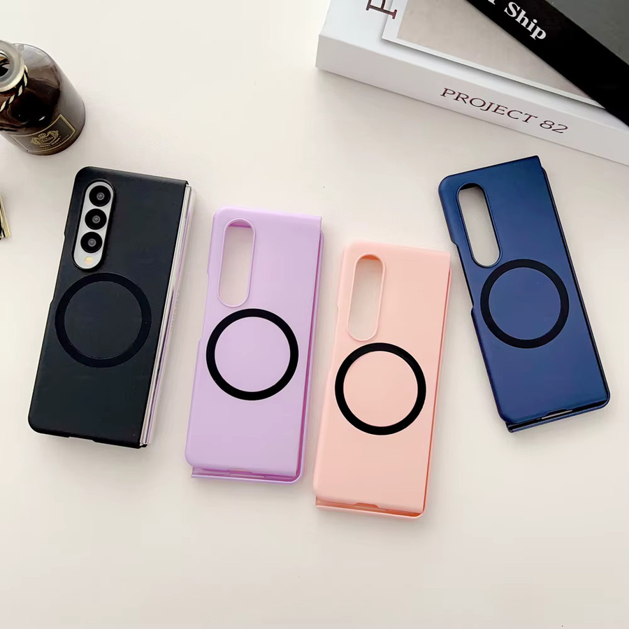 Skin Magnetic Wireless Charging Case für Samsung Galaxy Z Fold 3 4 5 6 7 8 Ultra W26 Magsafe stoßfeste Handyhülle in Blau - Bild 2