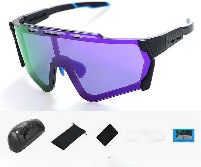 Binchi Outdoor Equipment Sportsonnenbrille, Vollrand, purple, Unisex - Bild 1