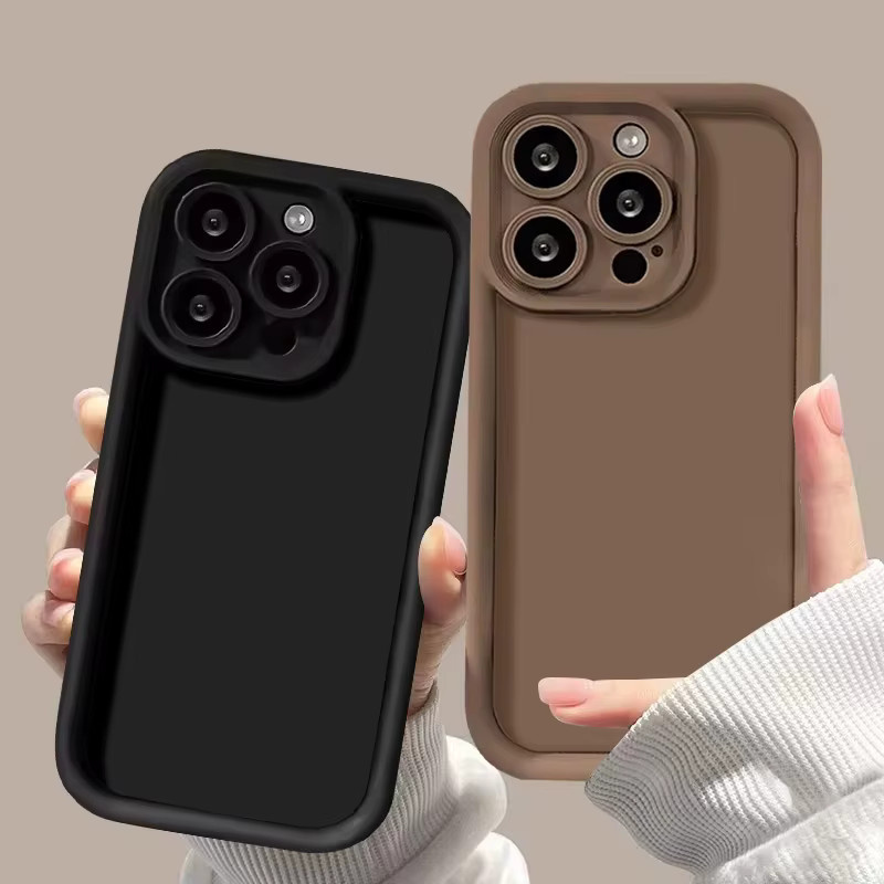 Stoßfeste TPU Schutzhülle von Caynes für iPhone Modelle in Pink und Black - Bild 1