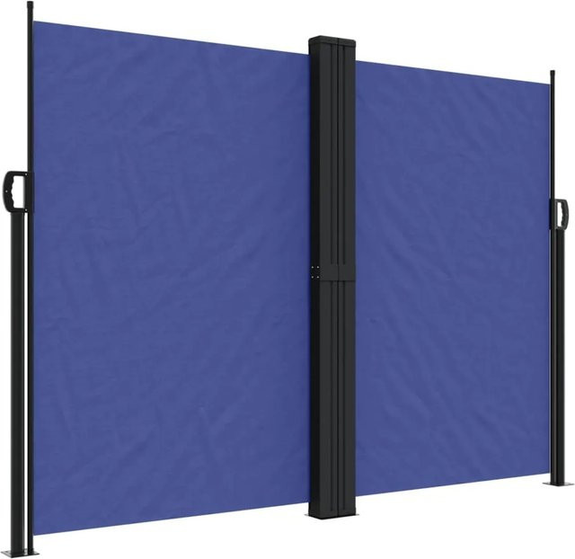 Furnicato Seitenmarkise ausziehbar Blau aus Polyester und Stahl B: 600 cm, H: 180 cm - Bild 1
