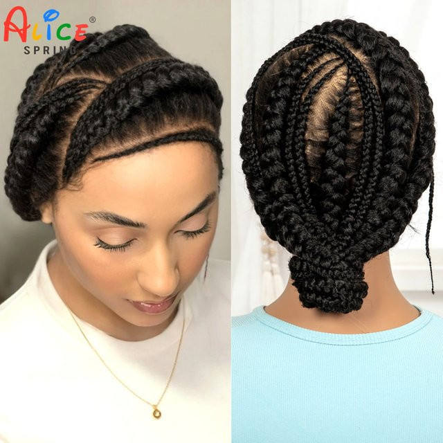 Alice Spring Bantu geflochtene Perücke mit Babyhaar, Damen - Bild 1