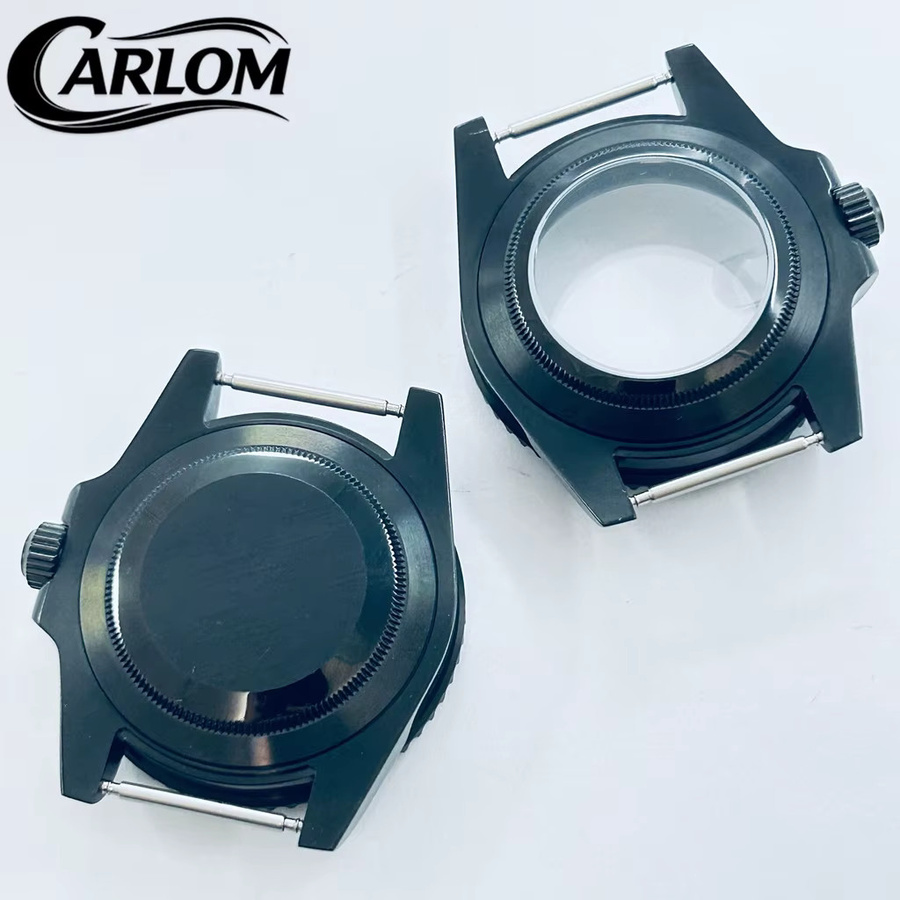 Carloms Uhrengehäuse, 40mm, Keramik-Aluminium-Lünette, Schwarz - Bild 3