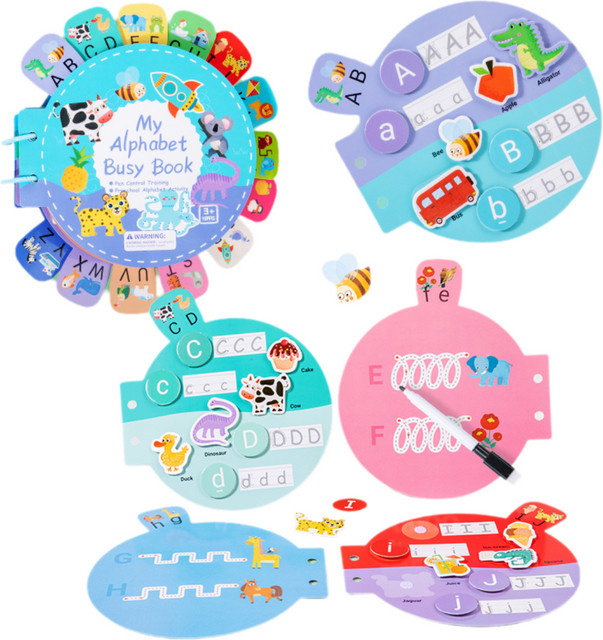 Datgo Montessori Quiet Book, Puzzle & Worterkennungs-Stickerbuch, ab 3 Jahre - Bild 1
