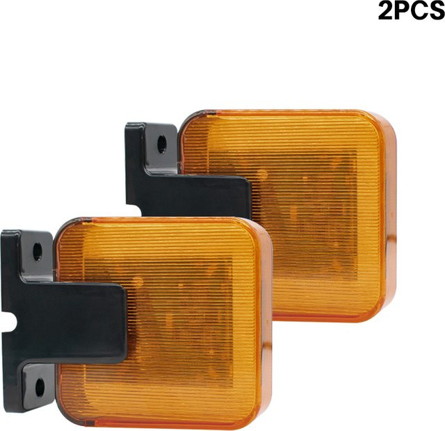 Scimagic-RC 2er-Set universelle LED-Signal- und Alarmlampe für den Außenbereich, gelbe Notfall-Warnlampe mit Stroboskop-Blinklicht zur Wandmontage - Bild 1