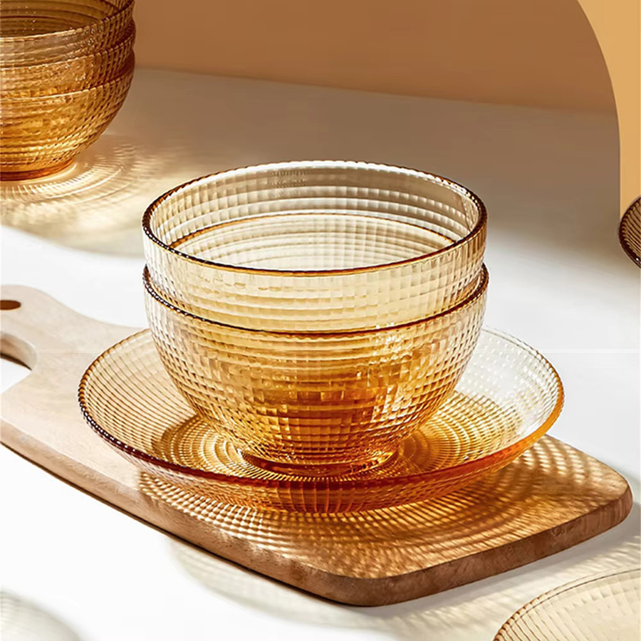 Pige Home Dessertschüssel aus hitzebeständigem Glas in Bernstein, In Space Series, Durchmesser: 12,7 cm - Bild 2