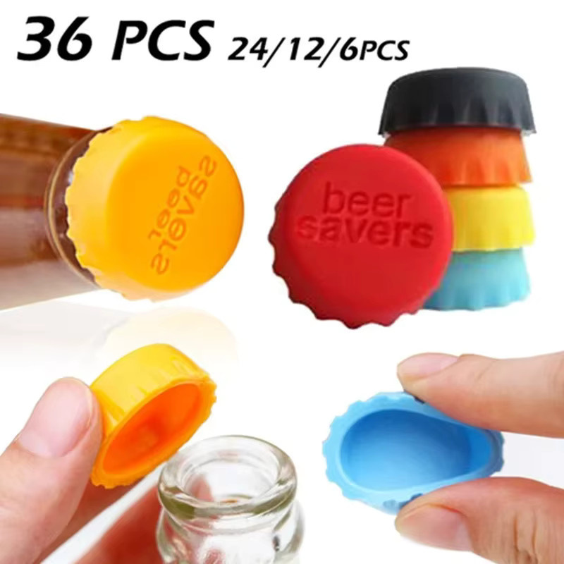 Wiederverwendbare Silikon-Flaschenverschlüsse in 6 Farben für Bier, Soda und Erfrischungsgetränke - Bild 4