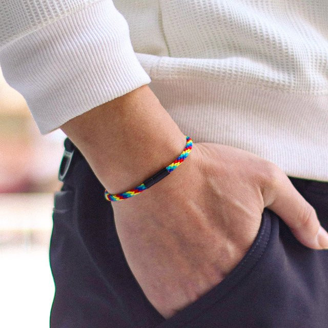 diffone Armband, mehrfarbig, geflochtenes Seil, Herren - Bild 1