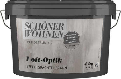 Schöner Wohnen Effektspachtel Trendstruktur in Loft-Optik, braun, wasserbasiert - Bild 1