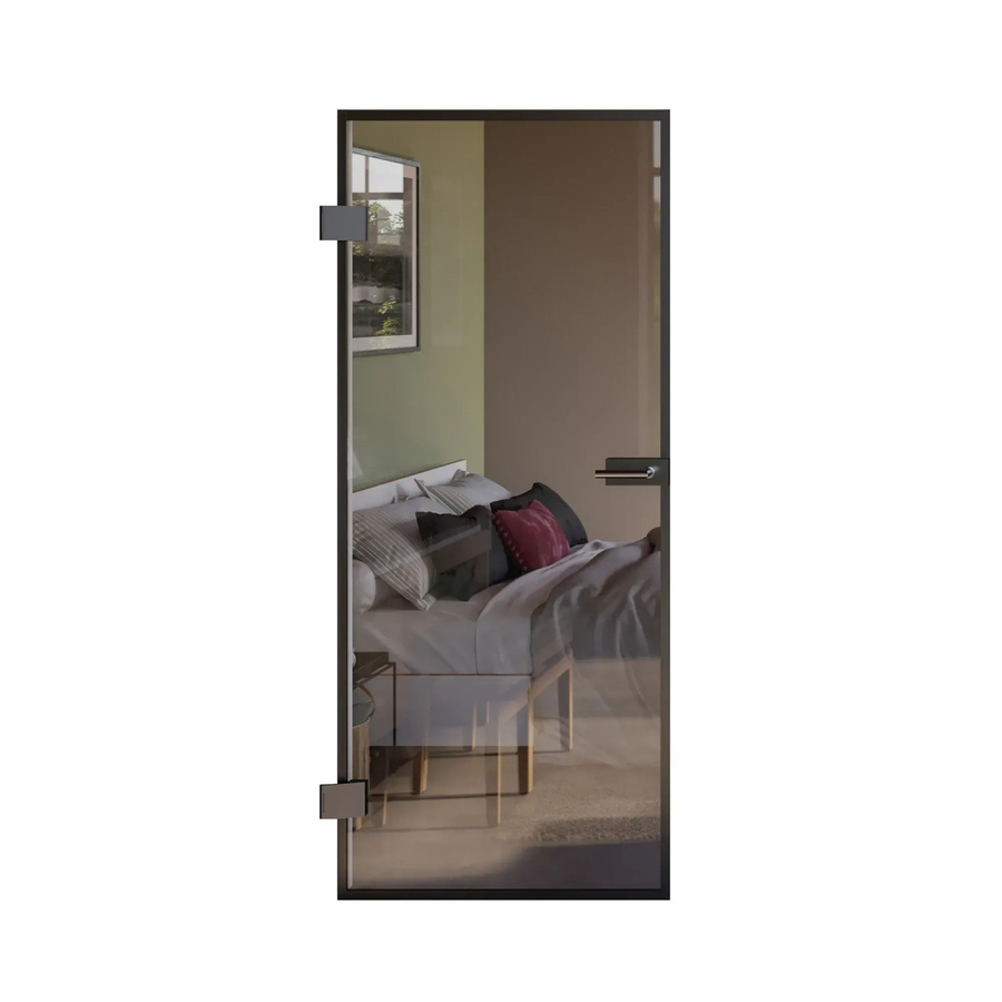 Skyscope Portal Drehtür-Set Slimwork Klarglas Schwarz B: 70,9 cm, H: 197,2 cm - Bild 2