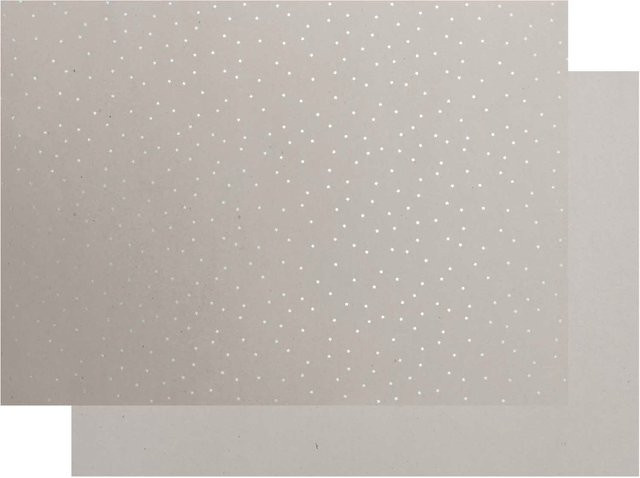 Rico Design Paper Poetry Bastelpapier Sterne in Grau und Silber, B x H: 50 x 70 cm - Bild 1