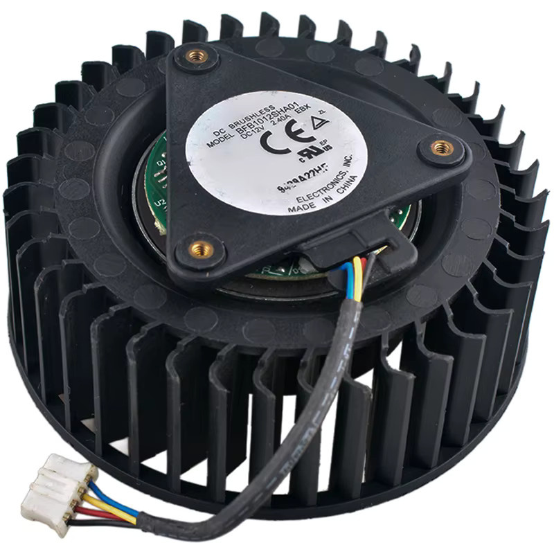 ANCHAOPU Turbofan-Lüfter BFB1012SHA01 in Schwarz, 75 mm Durchmesser, DC12 V, 2,40 A, 4-polig, für RX Vega 56/64 und RTX5000 Grafikarten - Bild 3