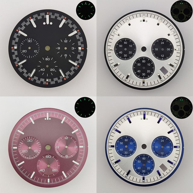 OUMASHI Chronograph, schwarzes Zifferblatt, 32,5 mm, Unisex - Bild 1