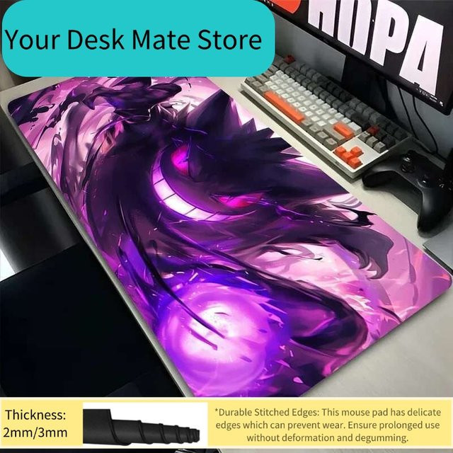 Potdemiel Mauspad Dark Fantasy Purple Beast in Lila, rutschfeste und verdickte Schreibtischunterlage für Gaming und Büro - Bild 1