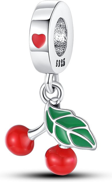 Charm Anhänger 925 Silber, Perle, Kirsche, Damen - Bild 1