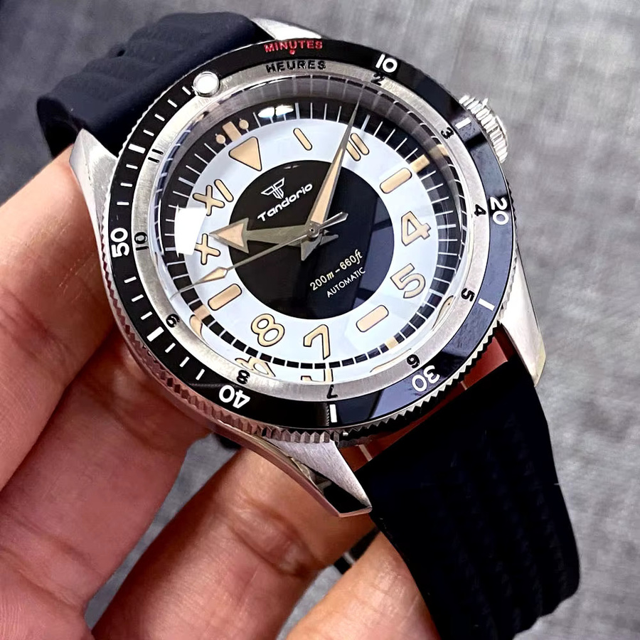 Tandorio Armbanduhr Automatik, Edelstahl, Saphirglas, Silber, Herren - Bild 5