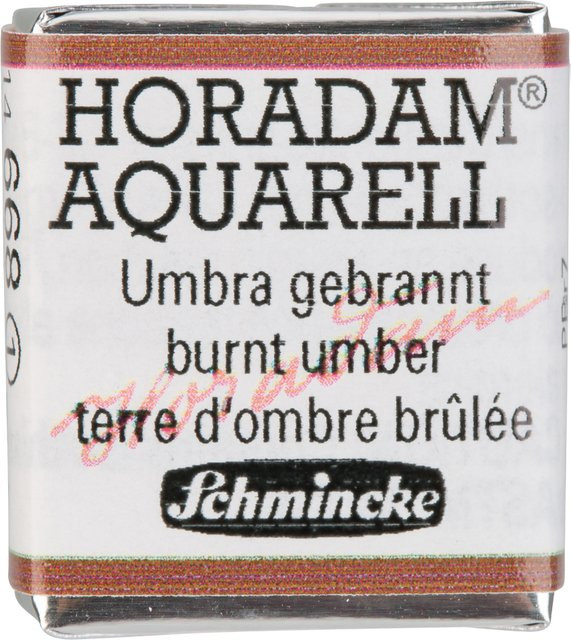 Schmincke HORADAM Aquarellfarbe Umbra gebrannt im 1/2 Näpfchen - Bild 1
