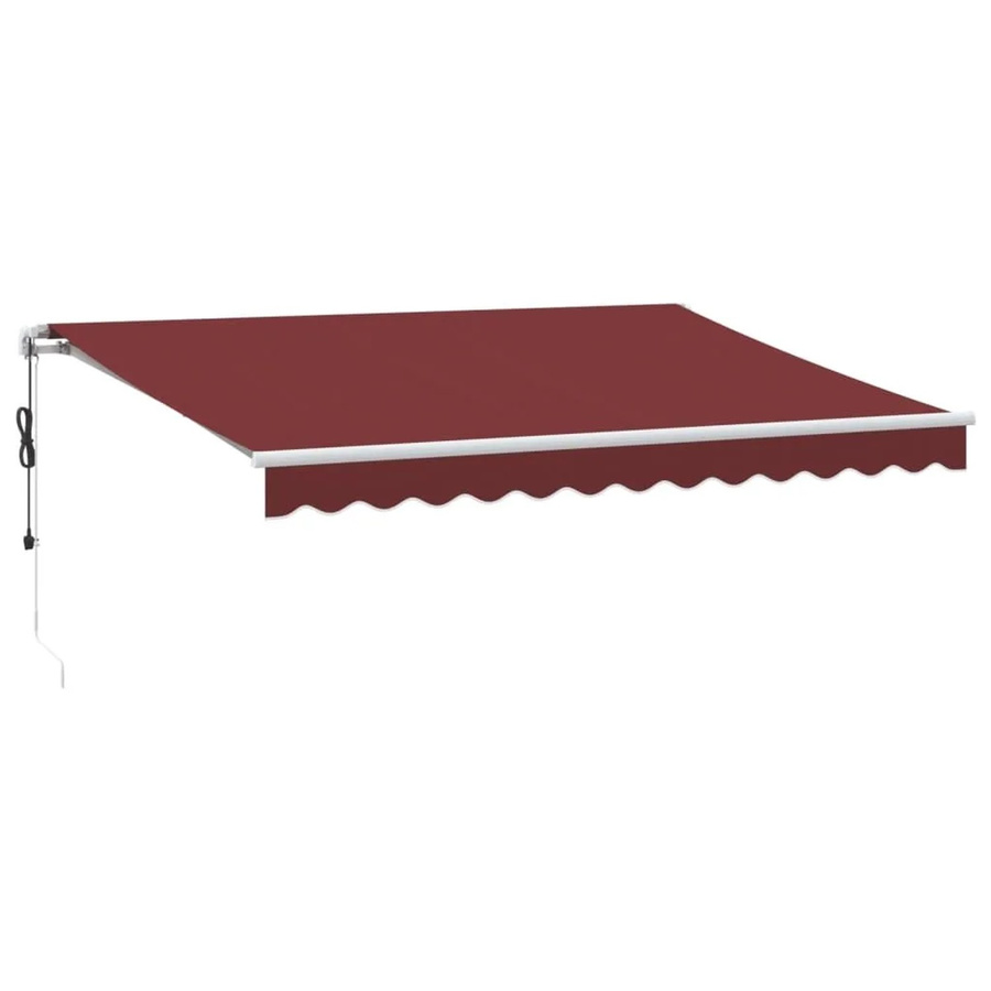 Automatische Markise von vidaXL in Burgunderrot aus Aluminium und Polyester, Breite: 350 cm, Ausladung: 250 cm - Bild 2
