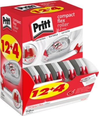 Pritt Korrekturroller Compact Flex transparent, 16er-Pack, Breite: 0,42 cm, Länge: 10 m - Bild 2